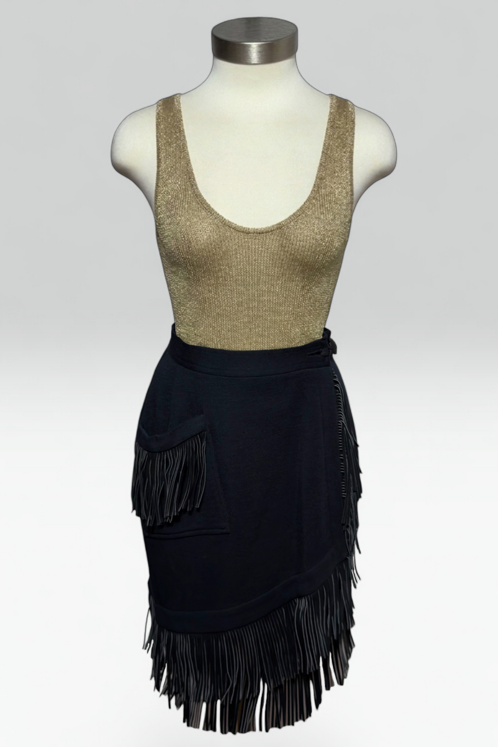 COMING SOON: YVES SAINT LAURENT RIVE GAUCHE FW 1992 RTW FRINGE WRAP SKIRT