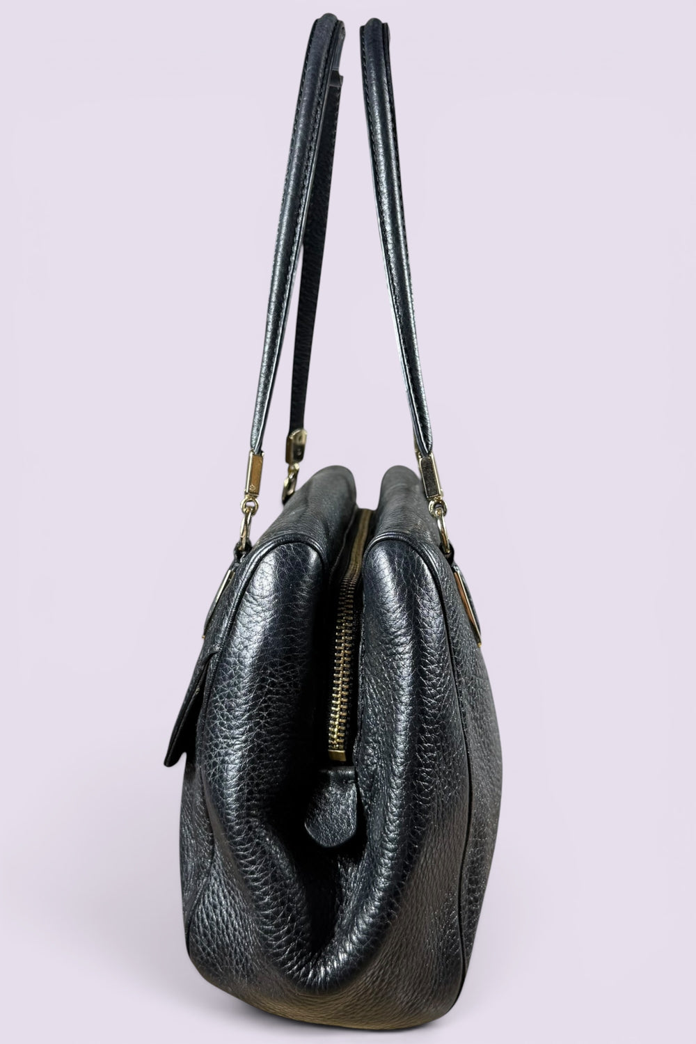 Coach Turnlock Leather Shoulder Bag | American Secondhand