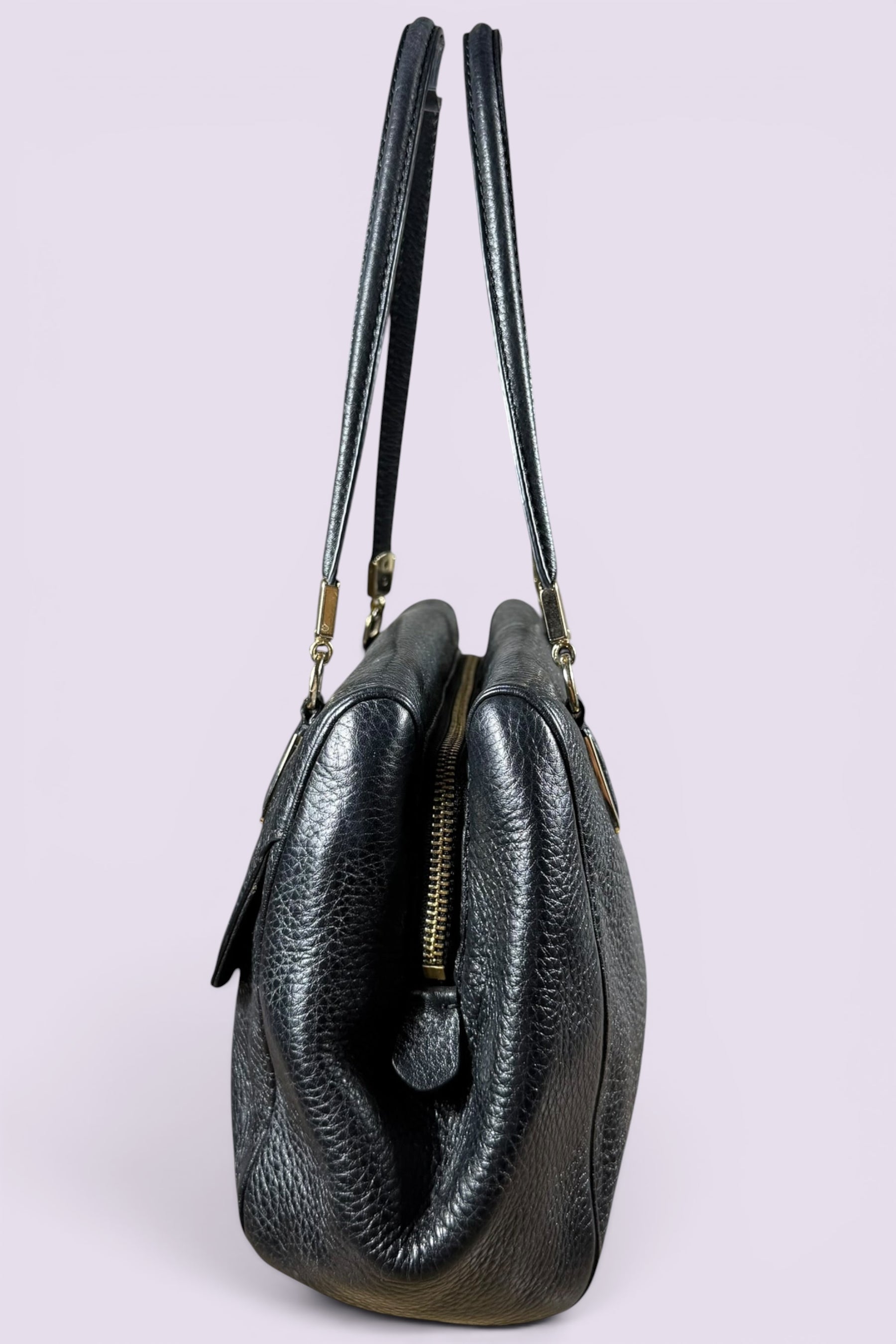 Coach Turnlock Leather Shoulder Bag | American Secondhand