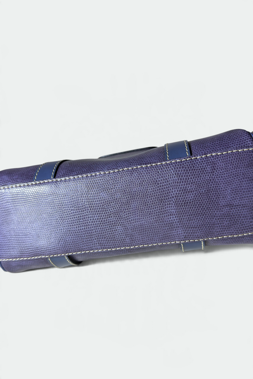 COMING SOON: LANCEL PURPLE LIZARD-EMBOSSED LEATHER BOWLER BAG | FRENCH SECONDHAND