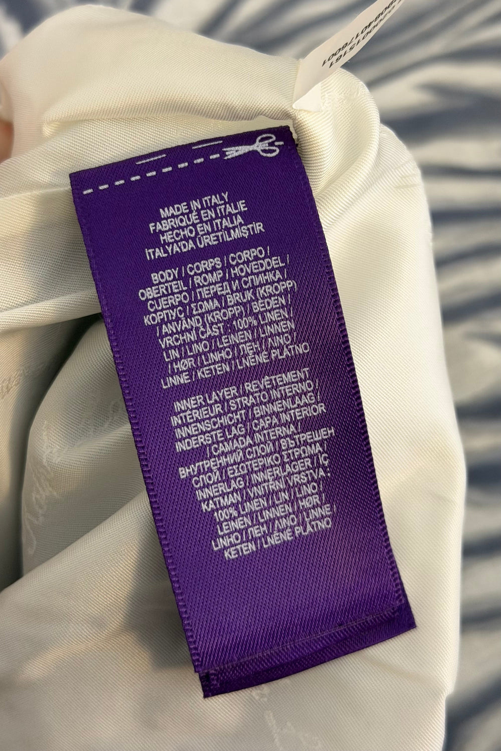 COMING SOON: Ralph Lauren Purple Label Beaded Linen Strapless Dress with Scarf | American Secondhand