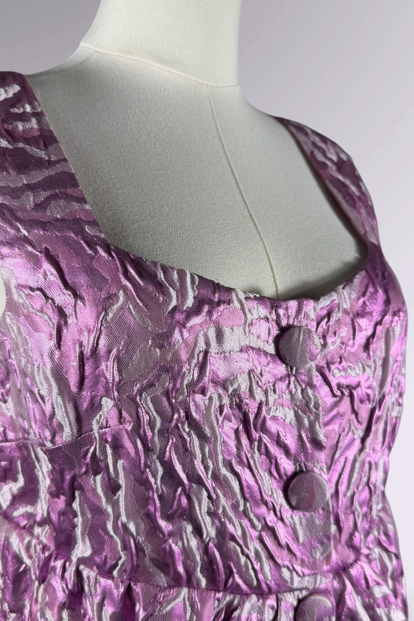 Balenciaga Metallic Pink Jacquard Mini Dress | French Designer Secondhand