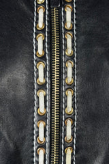 Roberto Cavalli Leather Trompe L’oeil Jacket | Italian Vintage