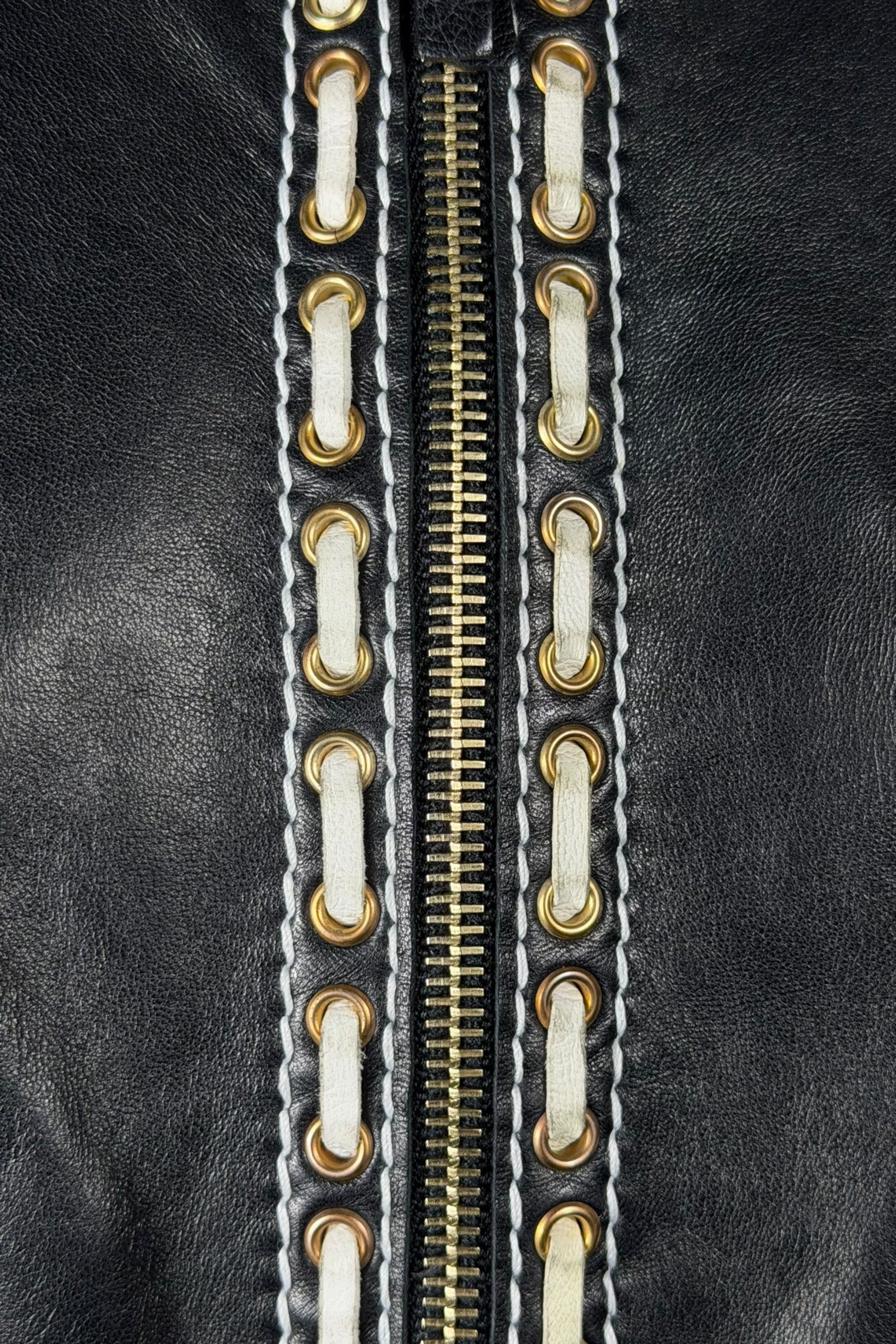 Roberto Cavalli Leather Trompe L’oeil Jacket | Italian Vintage