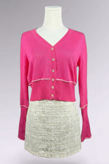 Blugirl Blumarine Pink Virgin Wool Cardigan | Italian Vintage