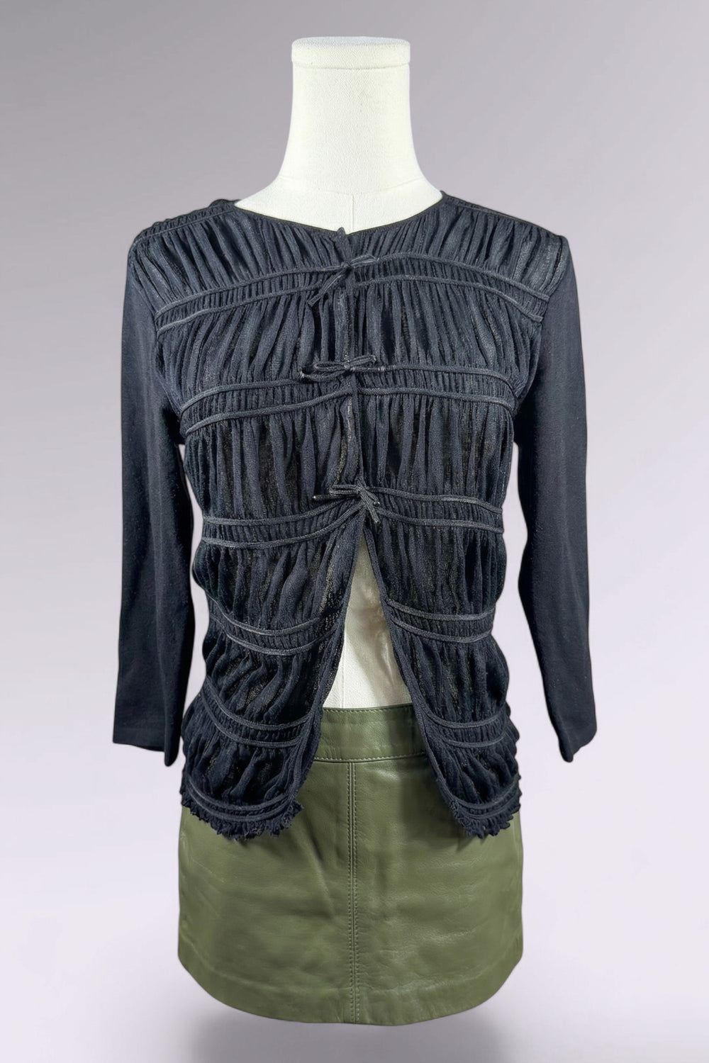 Anna Molinari Couture Ruched Ribbon Top | Italian Vintage