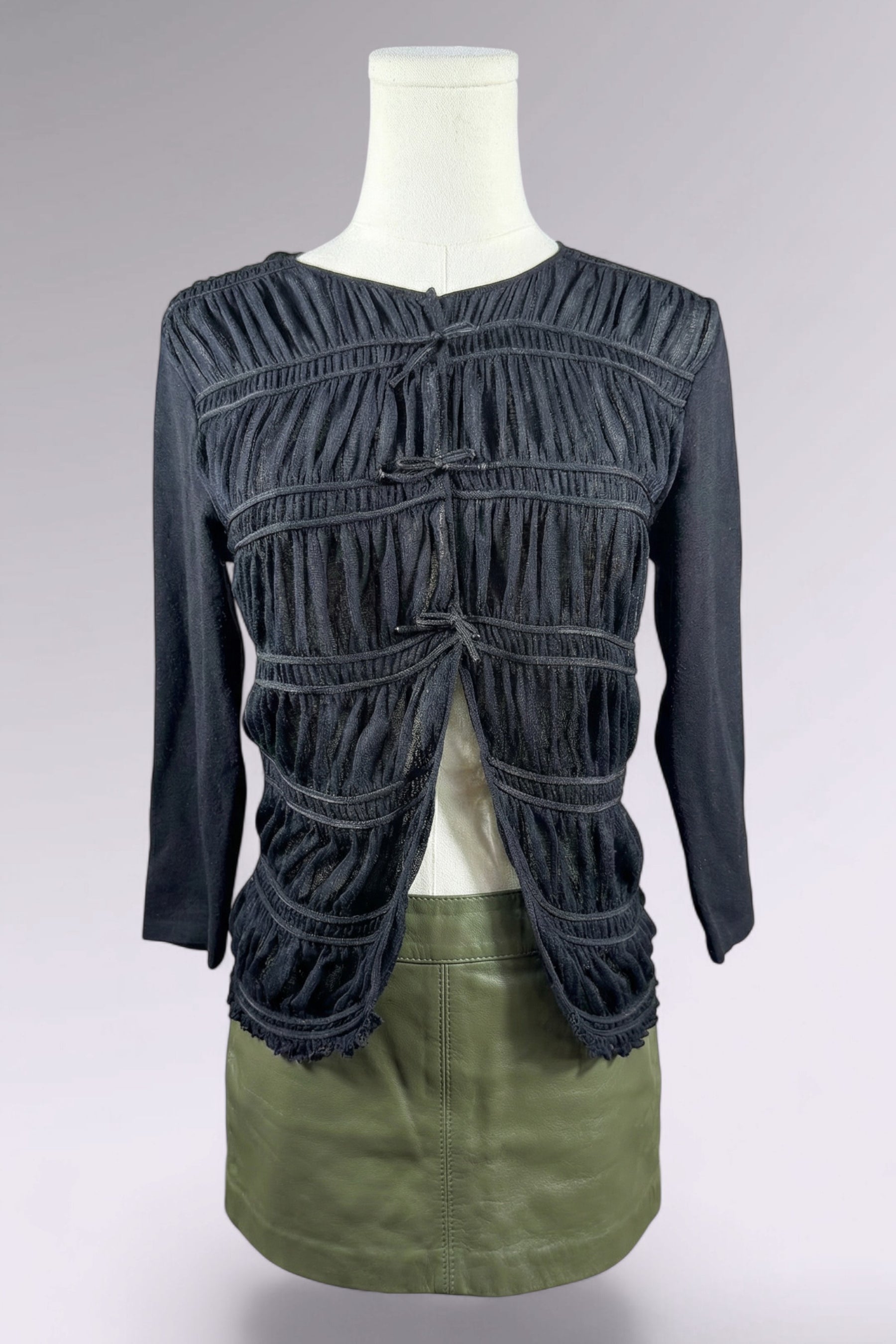 Anna Molinari Couture Ruched Ribbon Top | Italian Vintage