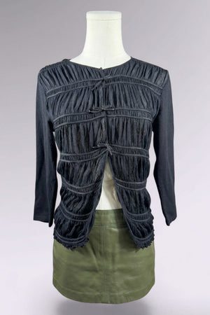 Anna Molinari Couture Ruched Ribbon Top | Italian Vintage