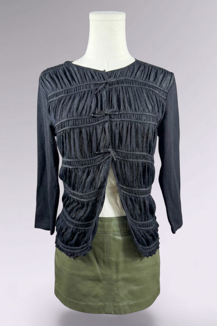 Anna Molinari Couture Ruched Ribbon Top | Italian Vintage