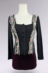 Anna Molinari Floral Embroidered Cardigan | Italian Vintage