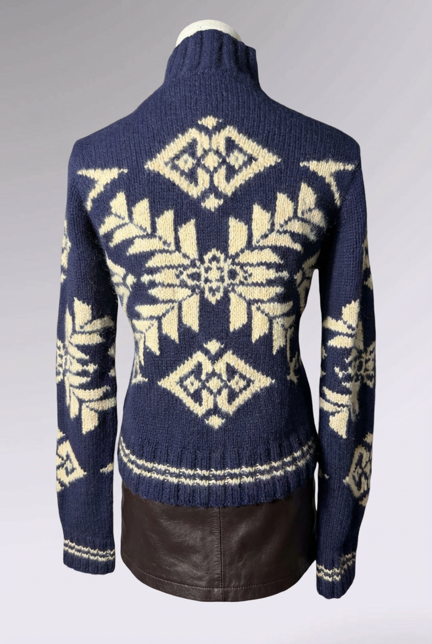 Ralph Lauren Wool Angora Zip-Up Knit | American Vintage