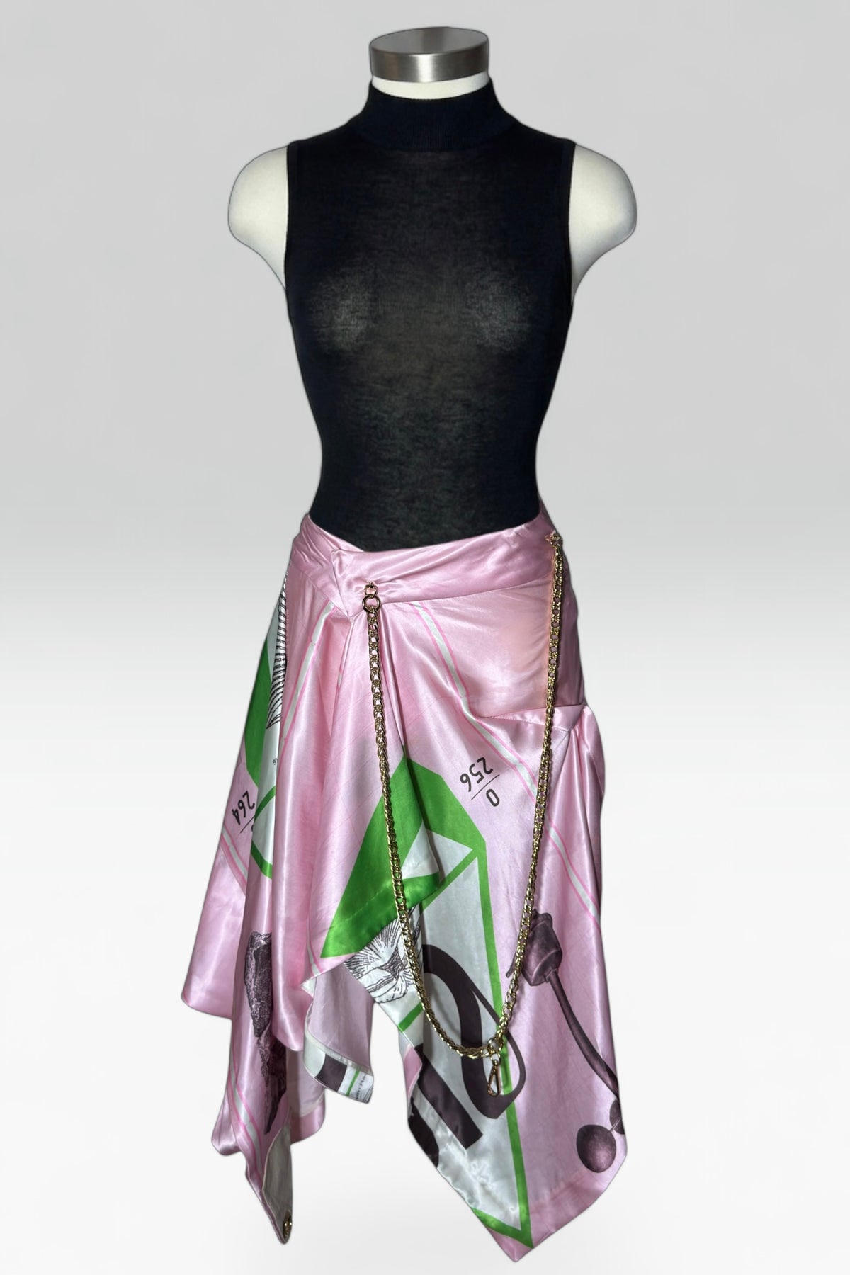 COMING SOON: YOHEI OHNO Graphic Chain Draped Skirt