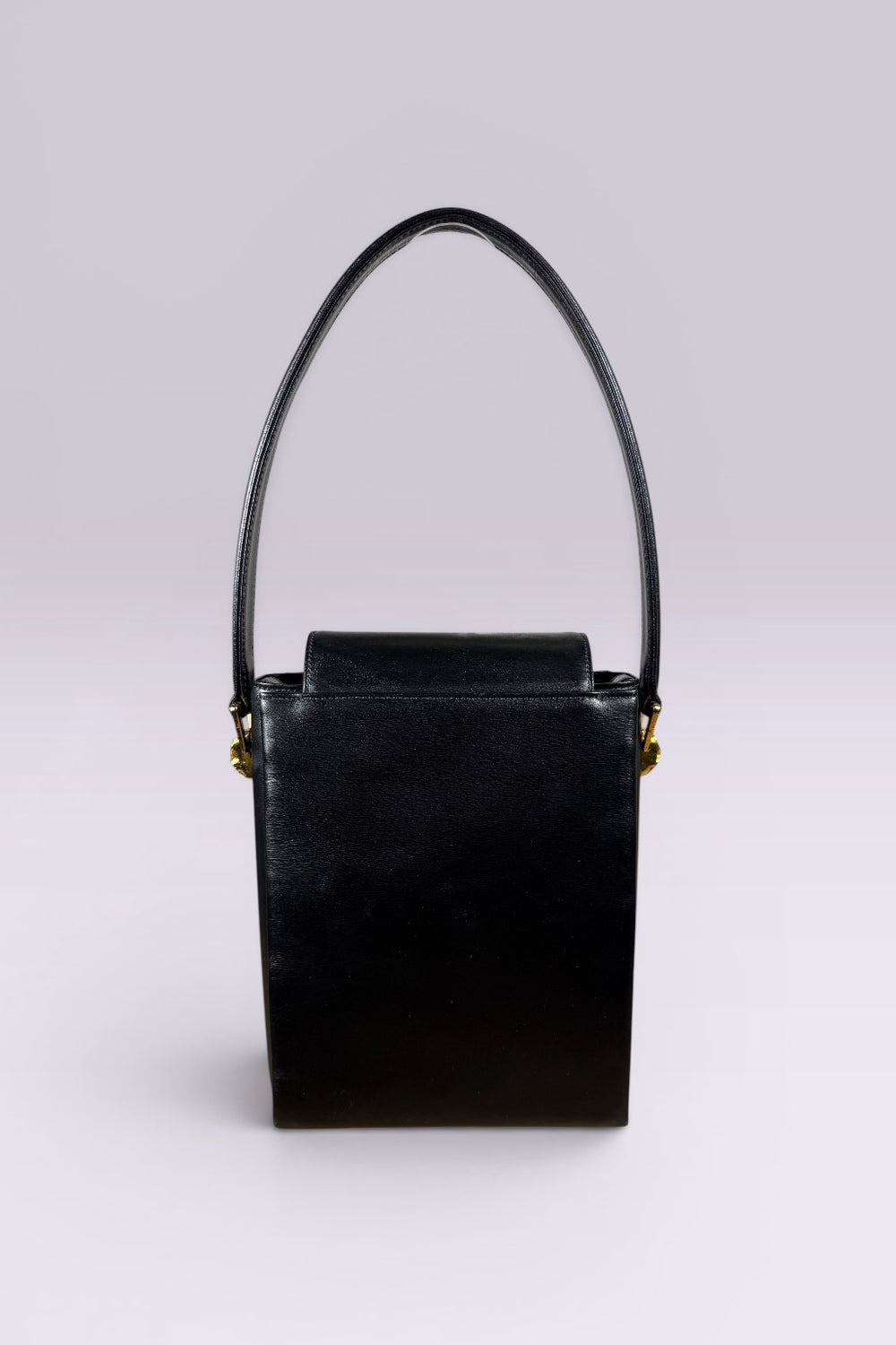 Leonard Structured Leather Top Handle Bag | French Vintage