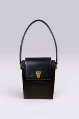 Leonard Structured Leather Top Handle Bag | French Vintage