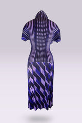 Pleats Please Issey Miyake Printed Pleated Top and Skirt Set | Japanese Secondhand