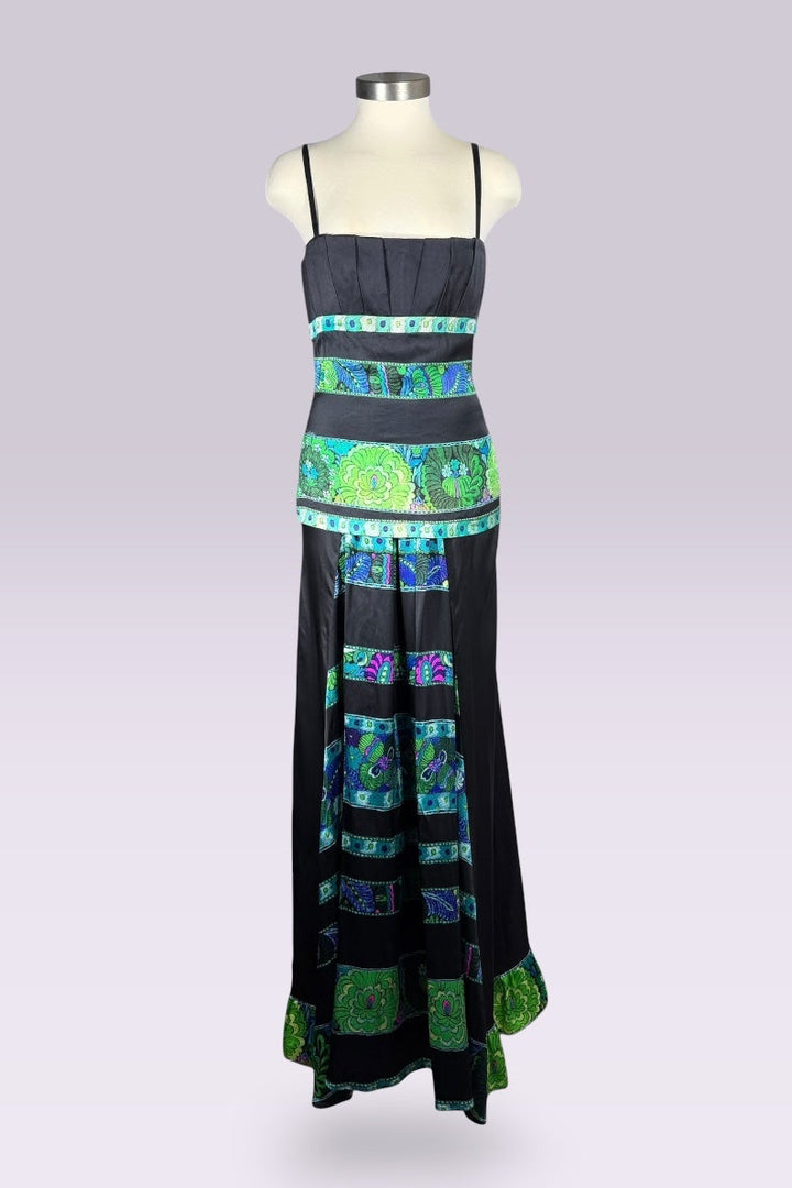 Roberto Cavalli Green Silk Top & Skirt Set | Italian Secondhand