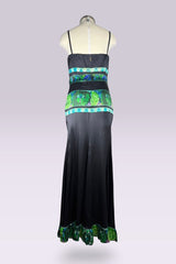 Roberto Cavalli Green Silk Top & Skirt Set | Italian Secondhand