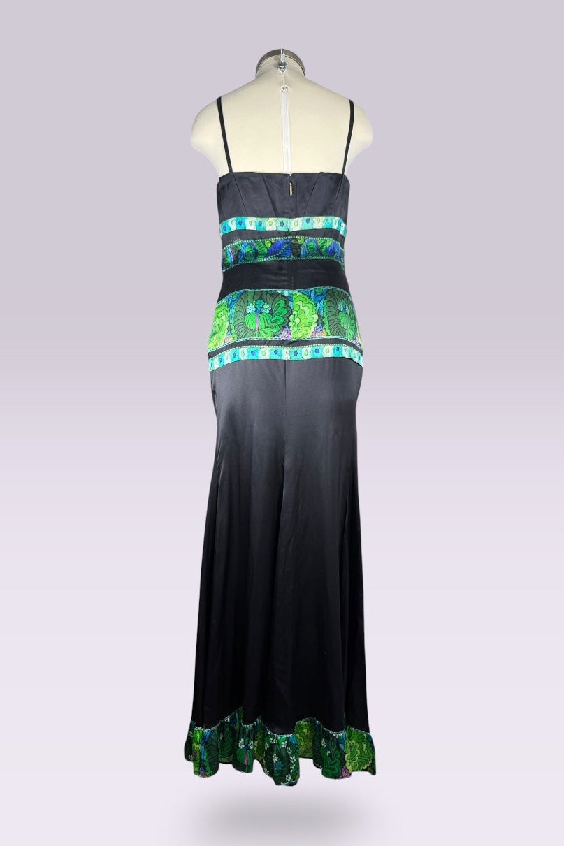 Roberto Cavalli Green Silk Top & Skirt Set | Italian Secondhand