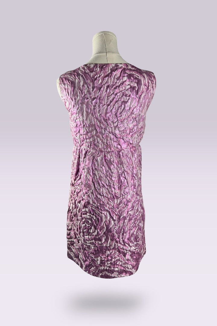 Balenciaga Metallic Pink Jacquard Mini Dress | French Secondhand