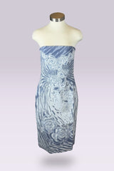 Ralph Lauren Collection Beaded Linen Strapless Dress with Stole | American Secondhand