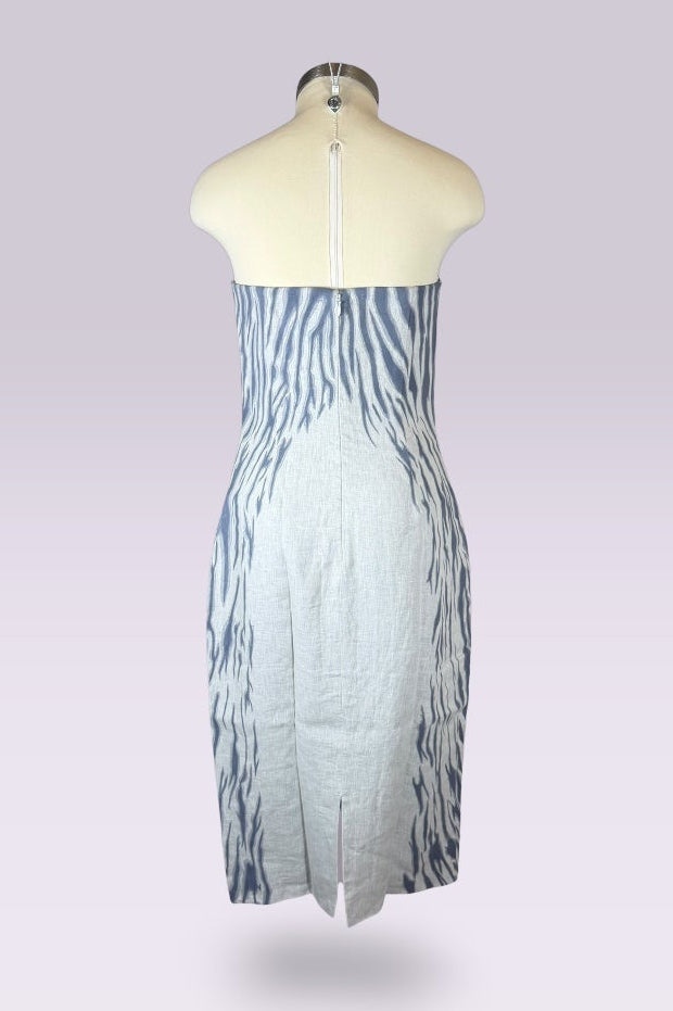 Ralph Lauren Collection Beaded Linen Strapless Dress with Stole | American Secondhand