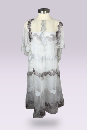 Armani Collezioni Sheer Silk Blend Floral Overlay Dress | Italian Secondhand