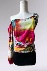 Y2K Asymmetrical Graphic Top | American Vintage