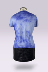 Giorgio Armani 1990s Blue Gradient Cashmere Silk Knit Top | Italian Vintage