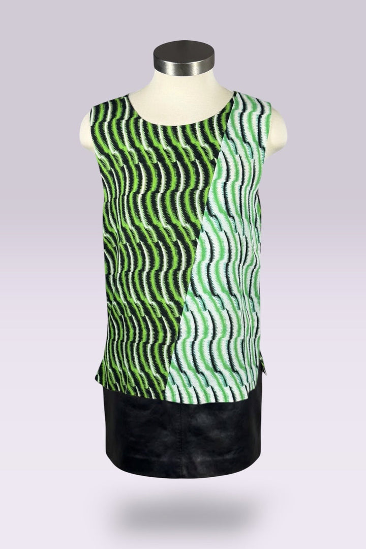 Vivienne Tam Silk Abstract Print Sleeveless Top | Hong Kong Secondhand