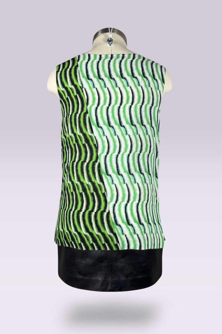 Vivienne Tam Silk Abstract Print Sleeveless Top | Hong Kong Secondhand