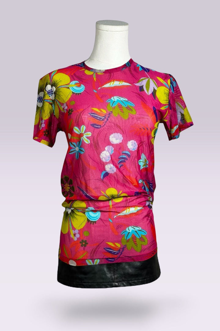 Gucci Sheer Mesh Floral Top | Tom Ford Era SS1999 | Italian Vintage