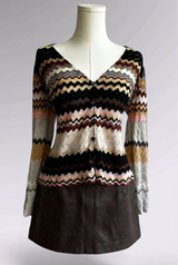 Missoni Chevron Knit Cardigan | Italian Designer Vintage