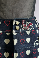 Betty’s Blue Heart Denim Mini Skirt | Japanese Vintage