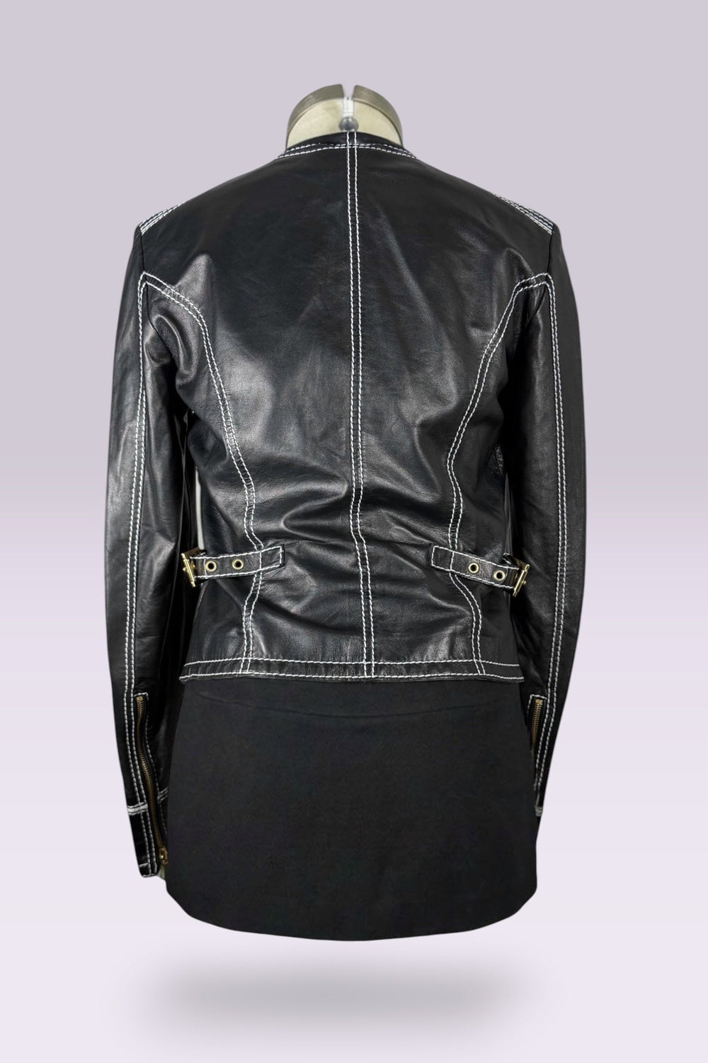 Roberto Cavalli Leather Trompe L’oeil Jacket | Italian Vintage