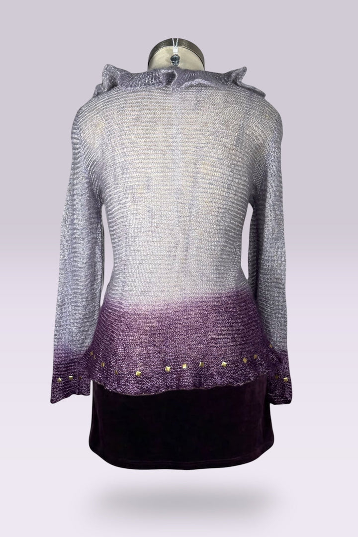 Roberto Cavalli CLASS Ombré Mohair Knit Tie Front Cardigan | Italian Secondhand