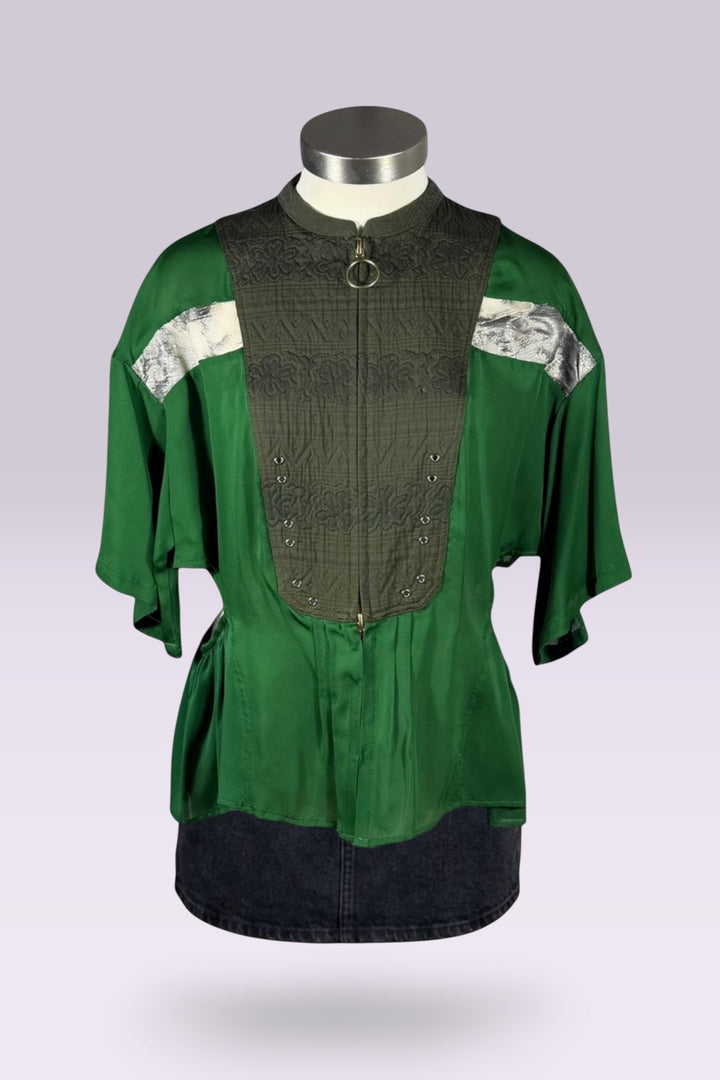 Akane Utsunomiya Silk Multi-Closure Panel Top | Japanese Secondhand