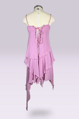 Flavio Castellani Pink Silk Asymmetric Handkerchief Dress | Italian Secondhand