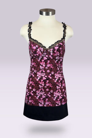 Just Cavalli Berry Print Leopard and Lace Trim Camisole | Italian Secondhand