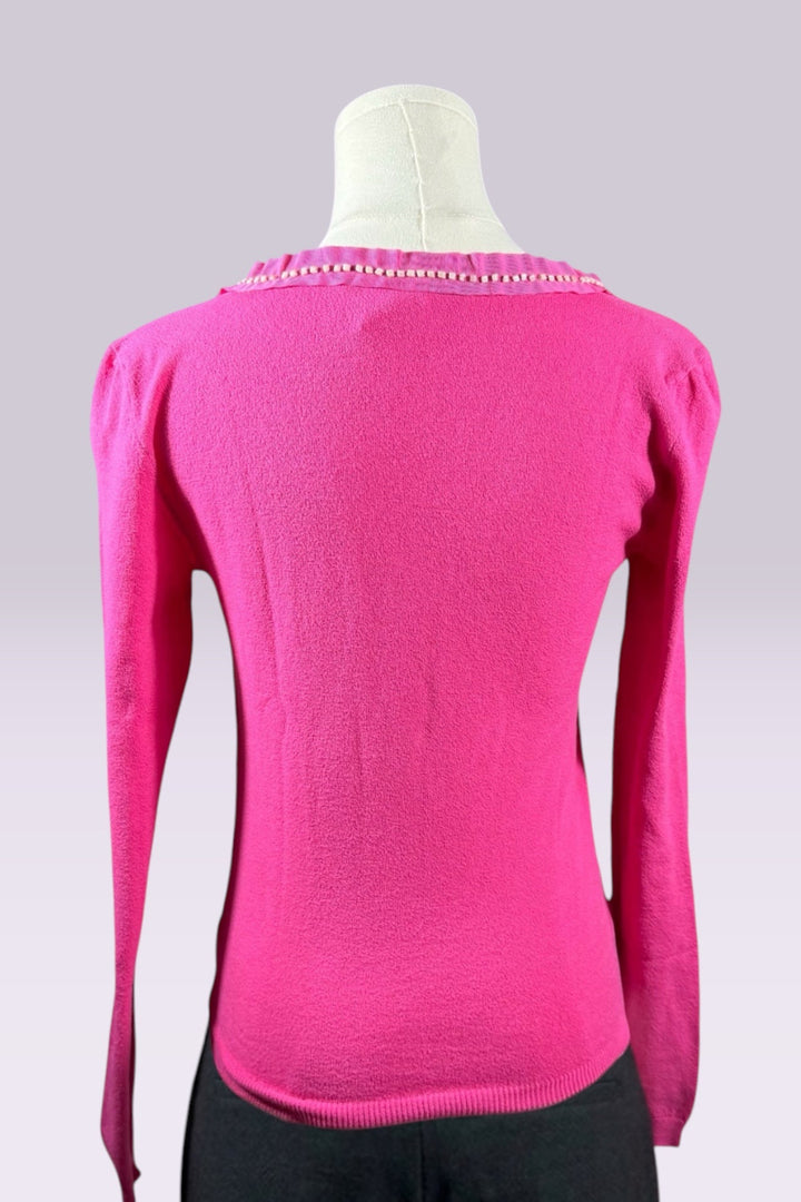Blumarine Pink Embellished Knit Top | Italian Vintage