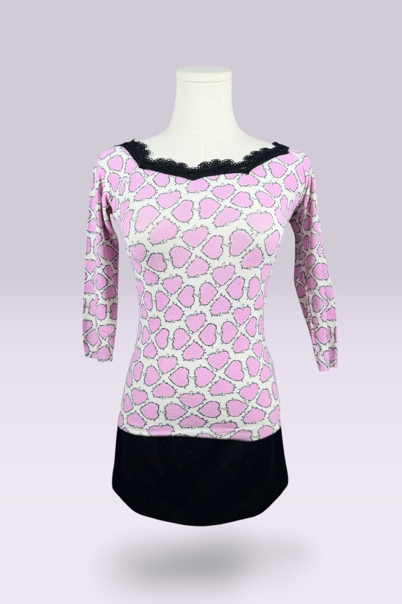 Anna Molinari Couture Heart Print Set | Italian Vintage