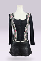 Anna Molinari Floral Embroidered Cardigan | Italian Vintage