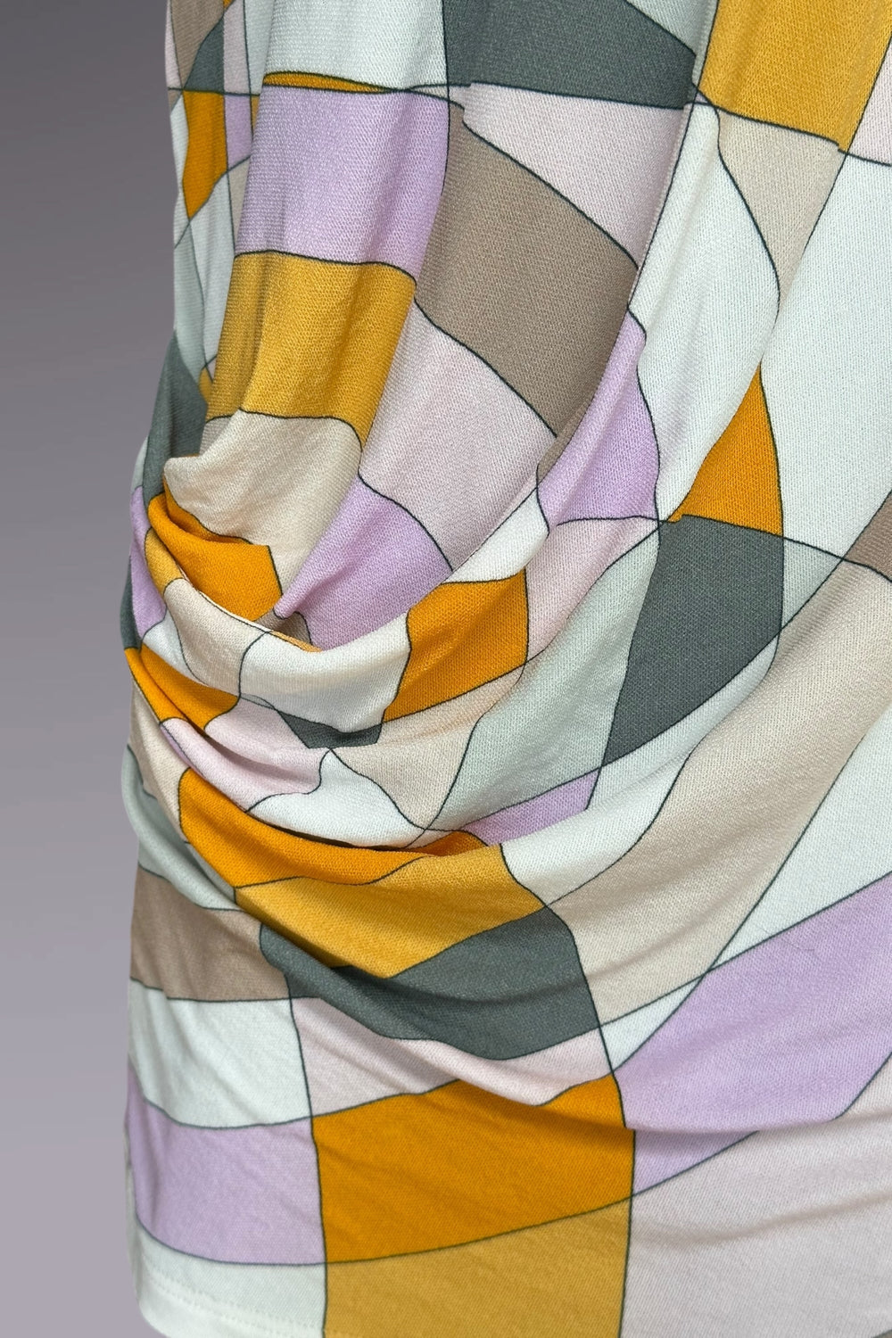 Emilio Pucci Orange & Purple Sleeveless Printed Top | Italian Vintage