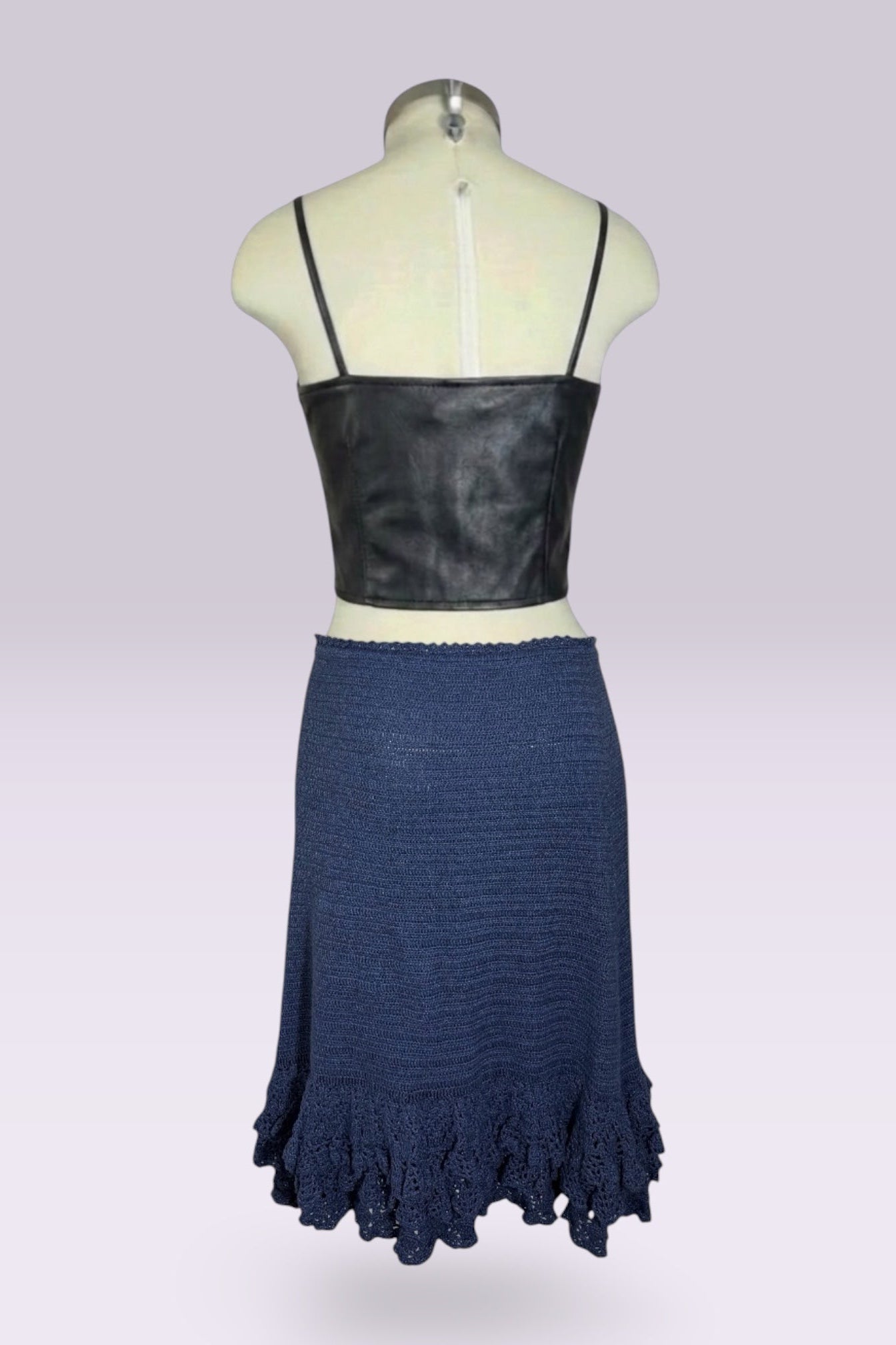 Ralph Lauren Crochet Knit Midi Skirt | American Vintage