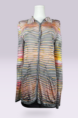 Missoni Long Sleeve Striped Knit Cardigan | Italian Vintage