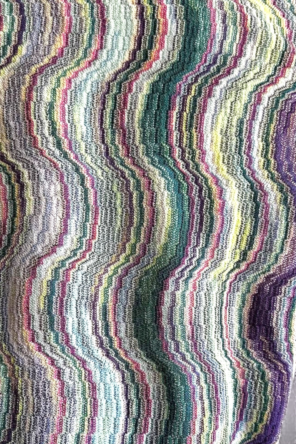 Missoni Wavy Knit Short Sleeve Top | Italian Designer Vintage