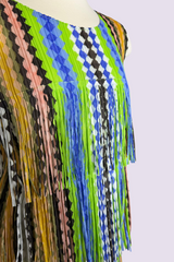 Pleats Please by Issey Miyake Multicolor Fringe Tank Top | Japanese Secondhand