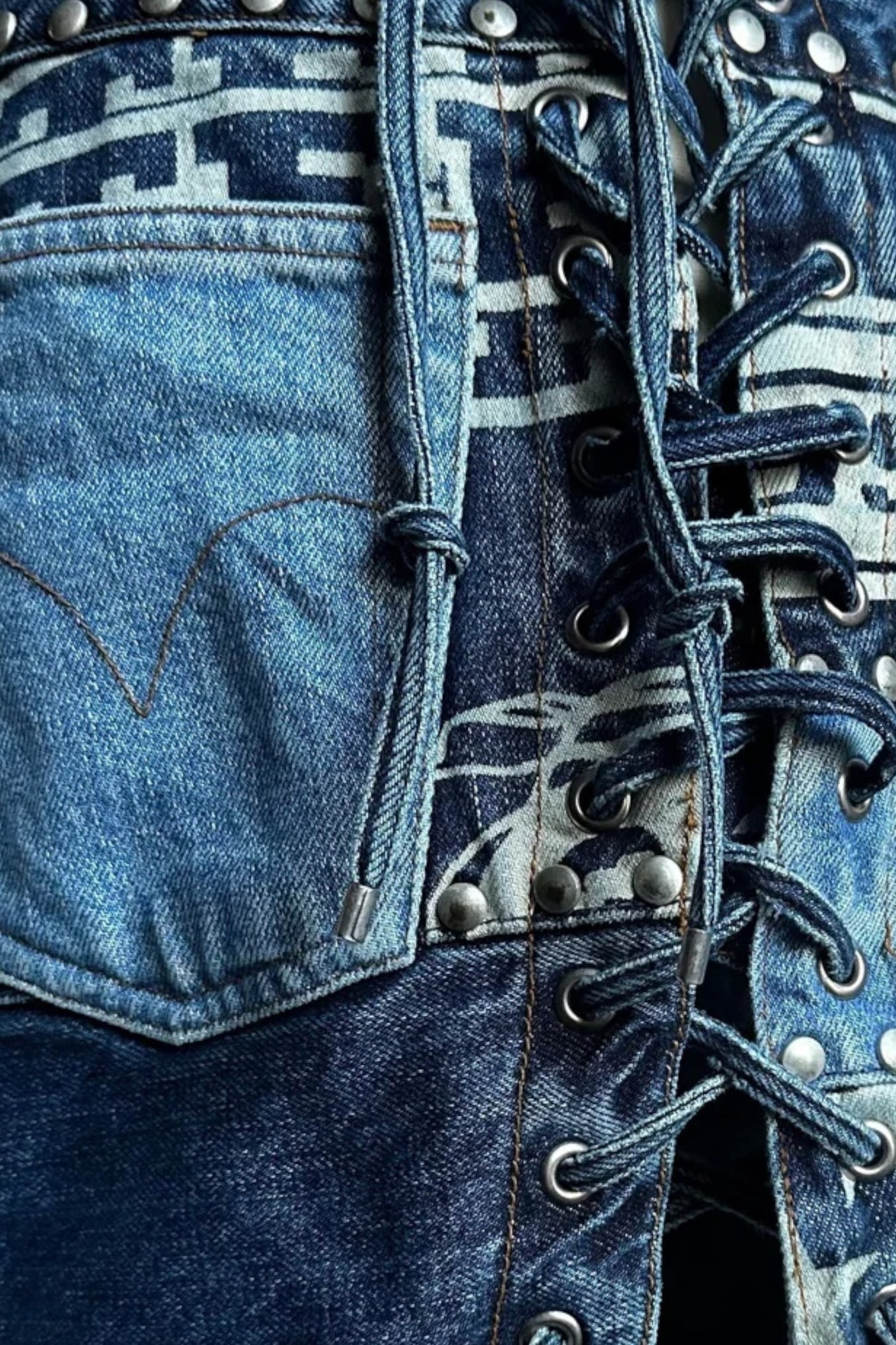 Hysteric Glamour Patchwork Denim Mini Skirt | Japanese Designer Vintage