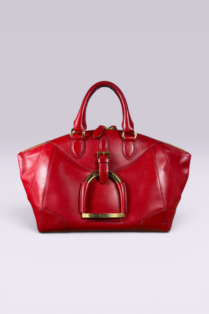 Ralph Lauren Red Leather Stirrup Bag | American Secondhand