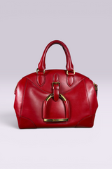 Ralph Lauren Red Leather Stirrup Bag | American Secondhand
