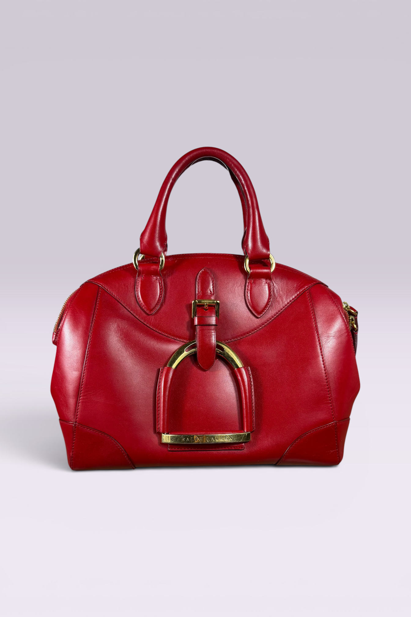 Ralph Lauren Red Leather Stirrup Bag | American Secondhand